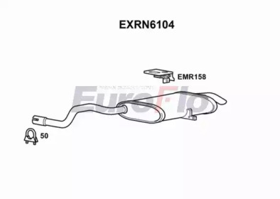 EUROFLO exrn6104 -  Глушитель выхлопных газов конечный