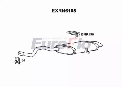 EUROFLO exrn6105 -  Глушитель выхлопных газов конечный