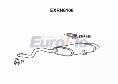 EUROFLO exrn6106 -  Глушитель выхлопных газов конечный