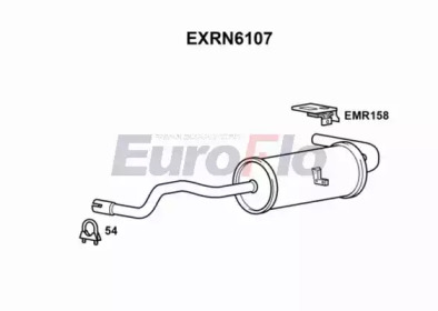 EUROFLO exrn6107 -  Глушитель выхлопных газов конечный