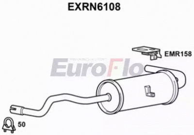 EUROFLO exrn6108 -  Глушитель выхлопных газов конечный