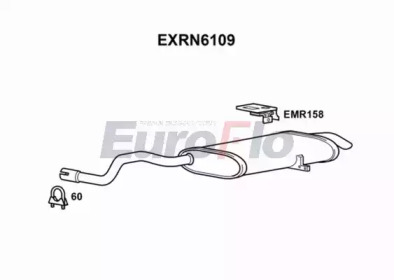 EUROFLO exrn6109 -  Глушитель выхлопных газов конечный