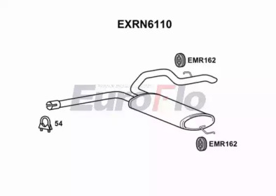 EUROFLO exrn6110 -  Глушитель выхлопных газов конечный