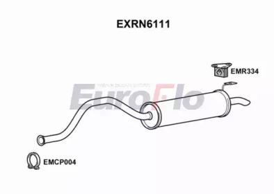 EUROFLO exrn6111 -  Глушитель выхлопных газов конечный