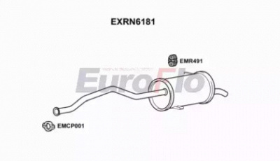 EUROFLO exrn6181 -  Глушитель выхлопных газов конечный