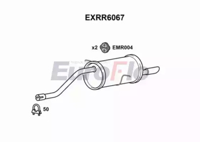 EUROFLO exrr6067 -  Глушитель выхлопных газов конечный