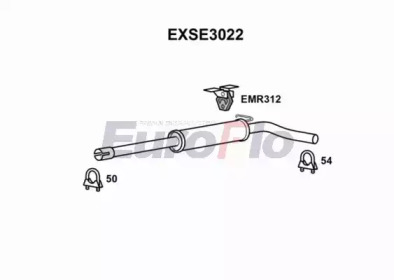 EUROFLO exse3022 -  Средний глушитель выхлопных газов