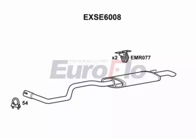 EUROFLO exse6008 -  Глушитель выхлопных газов конечный