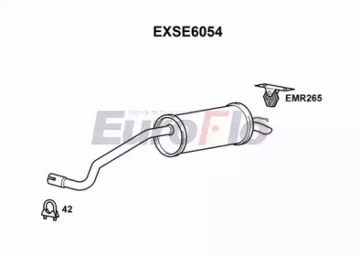 EUROFLO exse6054 -  Глушитель выхлопных газов конечный