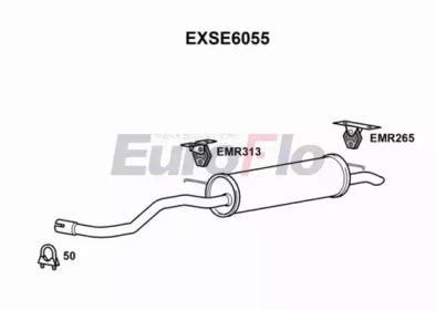 EUROFLO exse6055 -  Глушитель выхлопных газов конечный