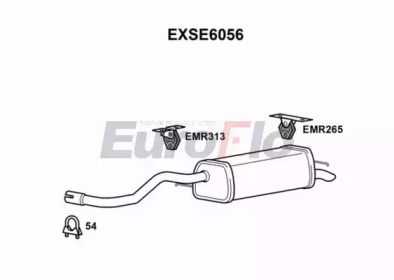 EUROFLO exse6056 -  Глушитель выхлопных газов конечный