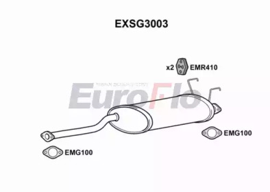 EUROFLO exsg3003 -  Средний глушитель выхлопных газов