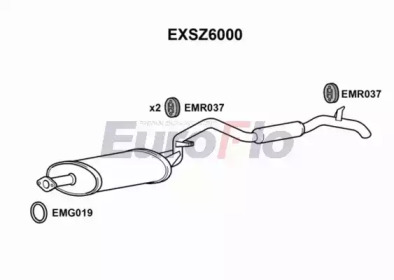 EUROFLO exsz6000 -  Глушитель выхлопных газов конечный