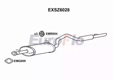EUROFLO exsz6028 -  Глушитель выхлопных газов конечный