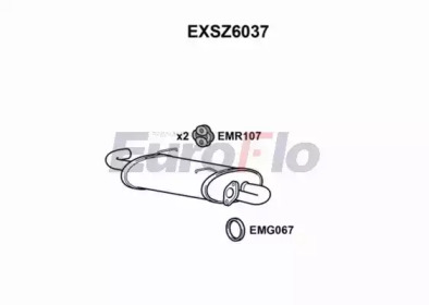 EUROFLO exsz6037 -  Глушитель выхлопных газов конечный
