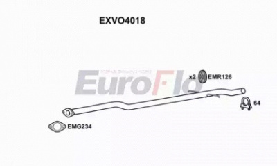 EUROFLO exvo4018 - Труба выхлопного газа