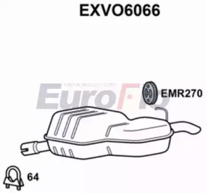 EUROFLO exvo6066 -  Глушитель выхлопных газов конечный