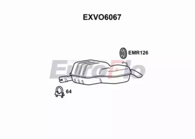 EUROFLO exvo6067 -  Глушитель выхлопных газов конечный