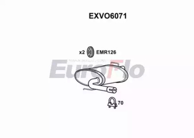 EUROFLO exvo6071 -  Глушитель выхлопных газов конечный
