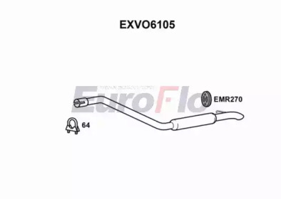EUROFLO exvo6105 -  Глушитель выхлопных газов конечный