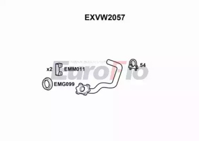 EUROFLO exvw2057 -  Труба выхлопного газа