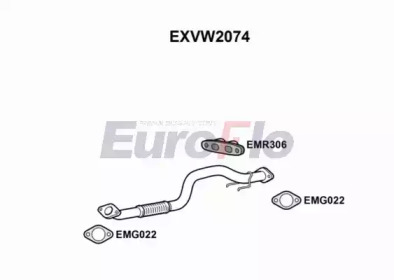 EUROFLO exvw2074 -  Труба выхлопного газа