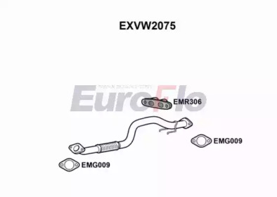 EUROFLO exvw2075 -  Труба выхлопного газа
