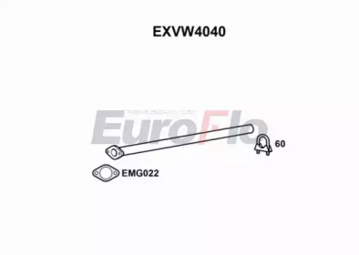 EUROFLO exvw4040 -  Труба выхлопного газа
