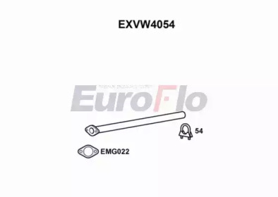 EUROFLO exvw4054 -  Труба выхлопного газа