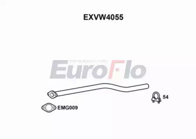 EUROFLO exvw4055 -  Труба выхлопного газа