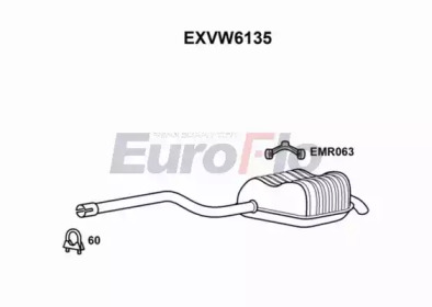 EUROFLO exvw6135 -  Глушитель выхлопных газов конечный