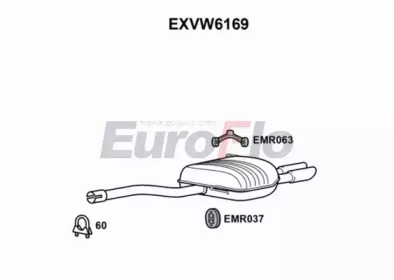 EUROFLO exvw6169 -  Глушитель выхлопных газов конечный