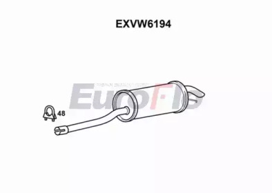 EUROFLO exvw6194 -  Глушитель выхлопных газов конечный
