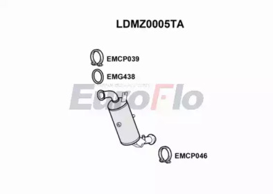 EUROFLO ldmz0005ta -  Сажевый / частичный фильтр, система выхлопа ОГ
