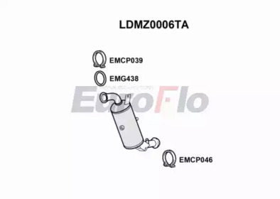 EUROFLO ldmz0006ta -  Сажевый / частичный фильтр, система выхлопа ОГ
