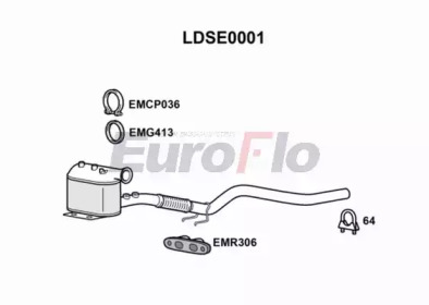 EUROFLO ldse0001 -  Сажевый / частичный фильтр, система выхлопа ОГ