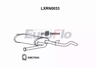 EUROFLO lxrn0033 -  Глушитель выхлопных газов конечный