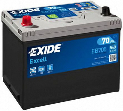 EXIDE eb705 -  Стартерная аккумуляторная батарея| Стартерная аккумуляторная батарея