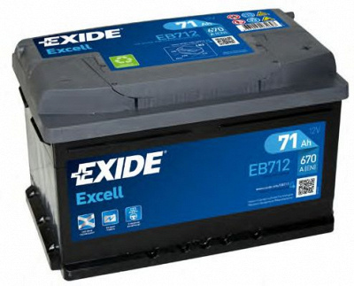 EXIDE eb712 -  Стартерная аккумуляторная батарея| Стартерная аккумуляторная батарея