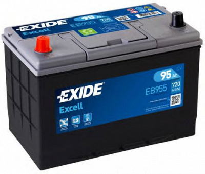 EXIDE eb955 -  EXCELL АККУМУЛЯТОР 12V, 95AH, 720A, B13, ETN 0, ТИ