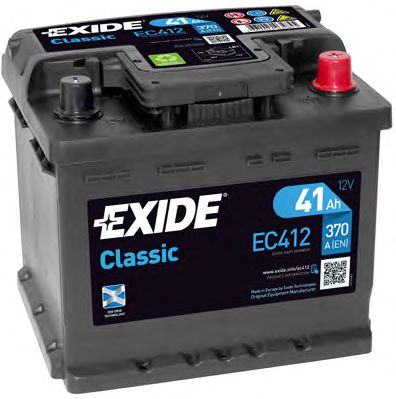 EXIDE ec412 -  Стартерная аккумуляторная батарея| Стартерная аккумуляторная батарея
