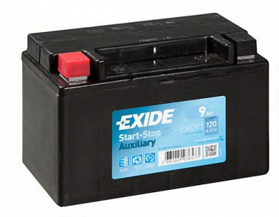 EXIDE ek091 -  Батарея аккумуляторная Micro-Hybrid AGM, 12В 9А/ч