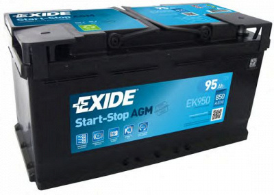 EXIDE ek950 -  Батарея аккумуляторная Micro-Hybrid AGM, 12В 95А/ч