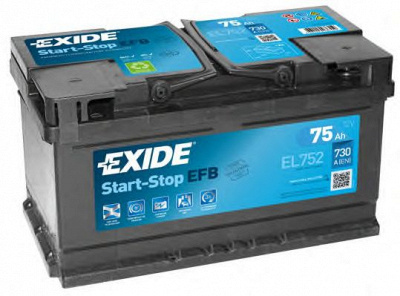 EXIDE el752 -  Стартерная аккумуляторная батарея| Стартерная аккумуляторная батарея