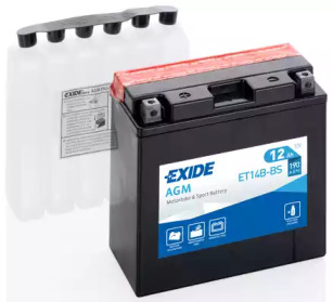 EXIDE et14bbs -  ET14B-BS_АККУМУЛЯТОРНАЯ БАТАРЕЯ! ЕВРО 12AH 135A 1