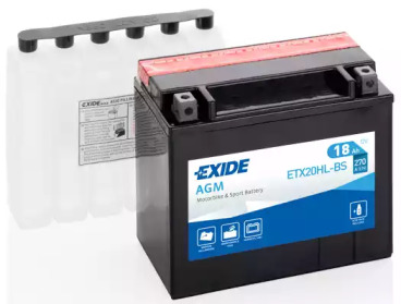 EXIDE etx20hlbs -  АККУМУЛЯТОРНАЯ БАТАРЕЯ EXIDE AGM [12V 18AH 270A B0