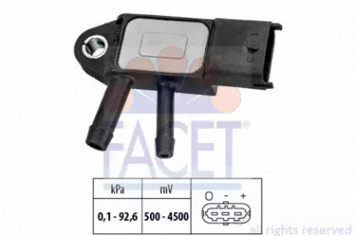 FACET 103292 -  Датчик, давление выхлопных газов