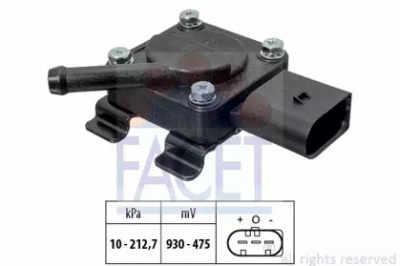 FACET 103312 -  Датчик, давление выхлопных газов
