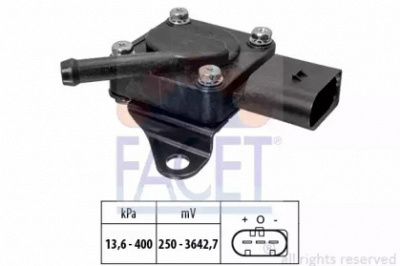FACET 103319 -  Датчик, давление выхлопных газов