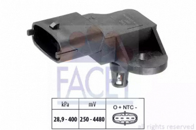 FACET 103357 -  Датчик, давление выхлопных газов